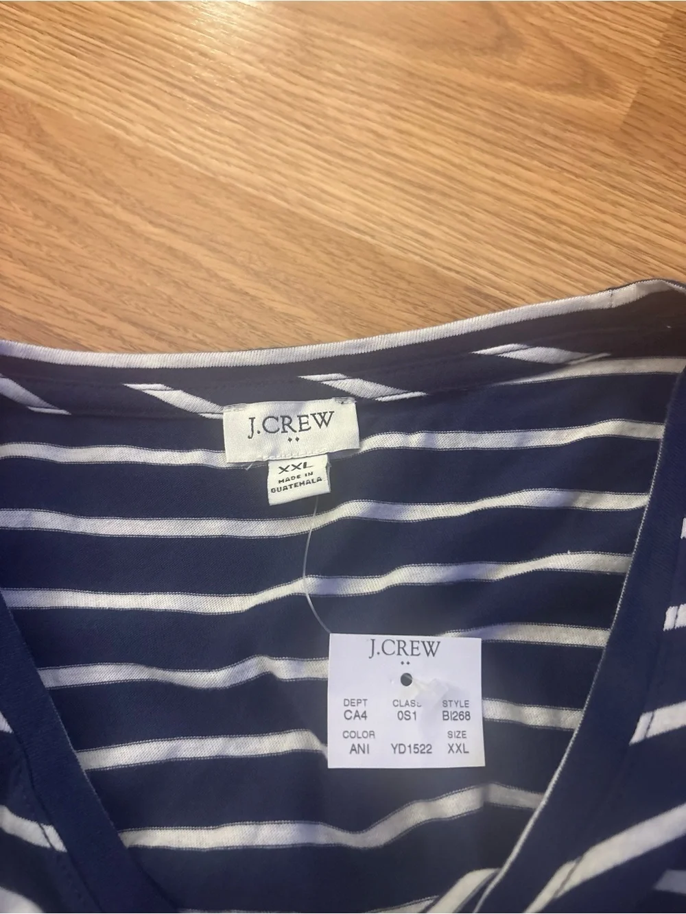 J. Crew Navy & White Striped Sleeveless Midi Dress Size XXL - Picture 7 of 7